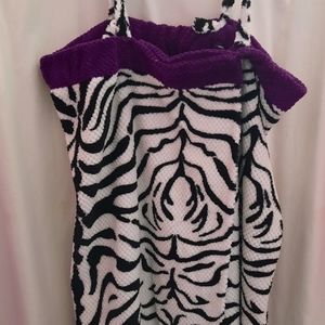 XXL No Boundaries Zebra Cover Up